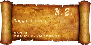 Magyari Erna névjegykártya